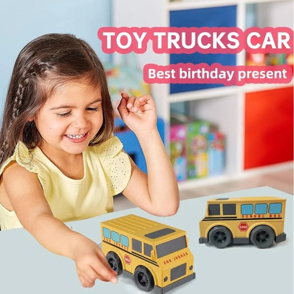 ✨BNWT - Eco-Friendly Wheat Straw Educational Toy Yellow Bus with Light & Sound✨